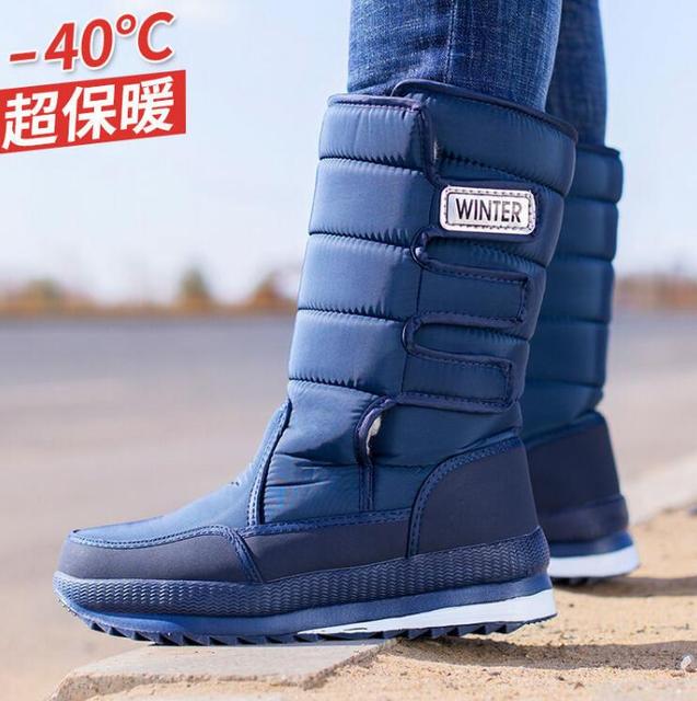 Men snow boots camouflage platform men winter shoes high quality warm non slip waterproof men winter boots for 40 degrees Color 202 Navy Shoe Size 46 Uquid shopping cart Online shopping with crypto c...